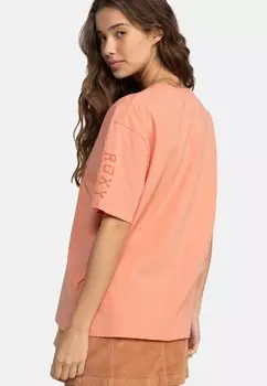 Принт на футболке SAND UNDER THE SKY Roxy, розовый