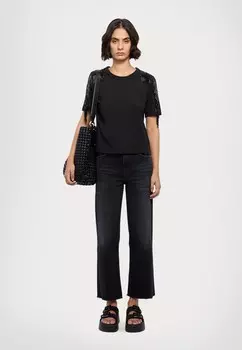 Принт на футболке SCALA Veronica Beard, черный