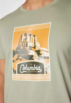 Принт на футболке SEASONAL LOGO TEE Columbia, светло-зеленый