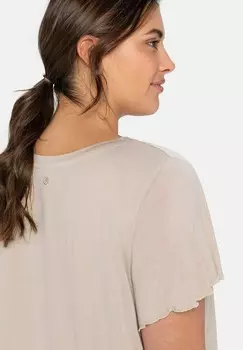 Принт на футболке Sheego, бежевый