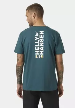 Принт на футболке SHORELINE Helly Hansen, синий