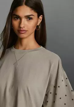 Принт на футболке SHORT SLEEVE WASHED EMBELLISHED SPARKLE Next, зеленый