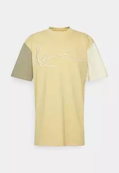 Принт на футболке SIGNATURE BLOCK TEE UNISEX Karl Kani, бежевый