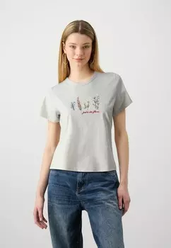 Принт на футболке SKIMMING JARDIN TEE Abercrombie & Fitch, кремовый