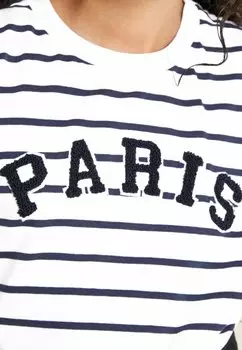 Принт на футболке Slogan Lipsy, черный белый