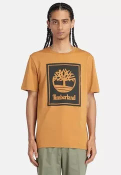 Принт на футболке STACK LOGO SHORT SLEEVE TEE Timberland, черный