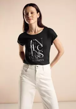 Принт на футболке Street One, черный