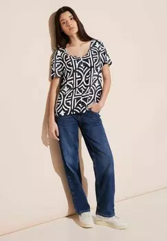 Принт на футболке Street One, темно-синий