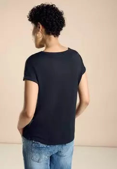 Принт на футболке Street One, темно-синий