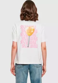 Принт на футболке SUGAR BOMB Mister Tee, белый