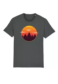 Принт на футболке Sunset Forest watapparel, антрацит