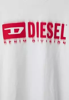 Принт на футболке T-ADJUST-Q7 Diesel, белый