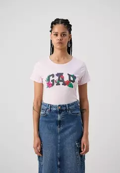 Принт на футболке TEE GAP, розовый