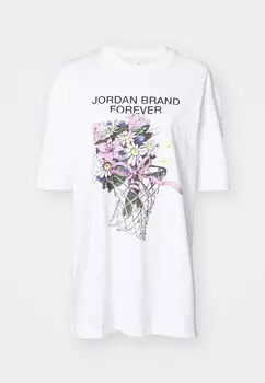 Принт на футболке TEE Jordan, белый