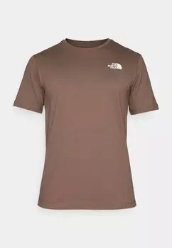 Принт на футболке TEE The North Face, коричневый