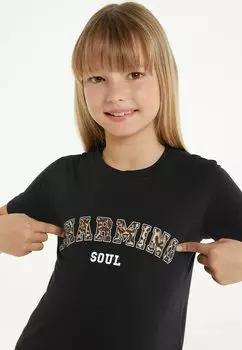 Принт на футболке Tezenis, черный с очаровательным Nero Stampa