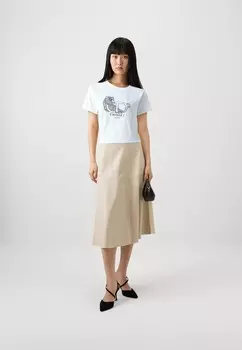 Принт на футболке TWINSET, белый