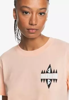 Принт на футболке UNI SCREEN Quiksilver, розовый