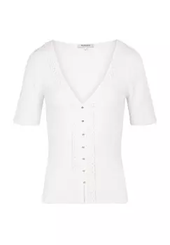 Принт на футболке V-NECK SHORT SLEEVES Morgan, кремовый