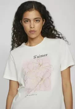 Принт на футболке VILA, белый