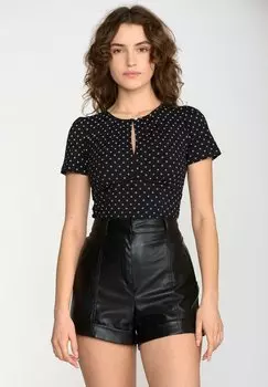 Принт на футболке Vintage melie Vive Maria, черный по всей длине