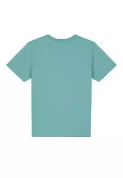 Принт на футболке watapparel, бирюзовый монстера