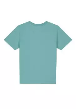 Принт на футболке watapparel, бирюзовый монстера