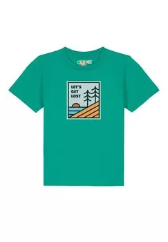 Принт на футболке watapparel, зеленый