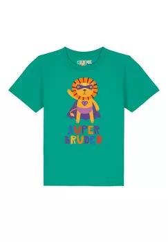 Принт на футболке watapparel, зеленый Lwe Superbruder