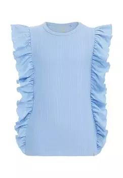 Принт на футболке WE Fashion, синий