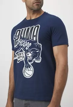 Принт на футболке WINNING SHOT TEE Puma, темно-синий