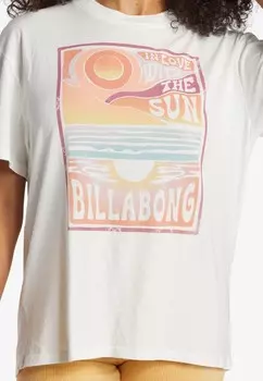 Принт на футболке WITH THE SUN Billabong, белый