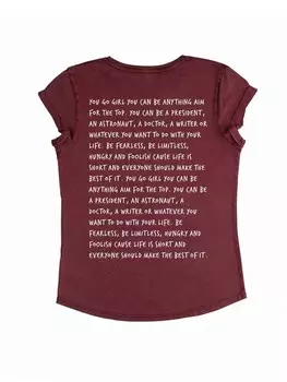 Принт на футболке YOU GO GIRL PRINT ROLL UP VINTAGE Mira Paris, красный