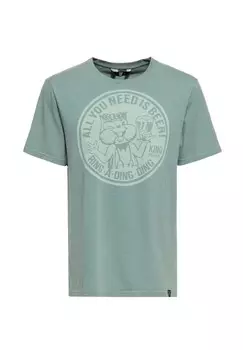 Принт на рубашке в стиле ретро KING KEROSIN, цвет Graugrn