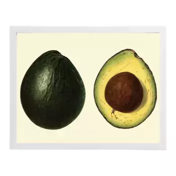 Принт с фруктами авокадо The Dybahl + полная фоторамка Thor El Corte Ingls, белый
