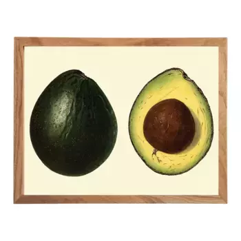 Принт с фруктами авокадо The Dybahl + полная фоторамка Thor El Corte Ingls, естественный
