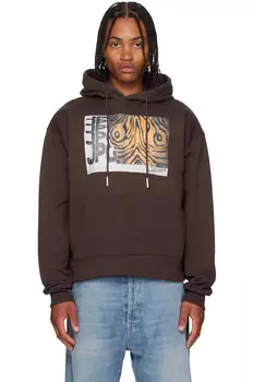 Принтованная худи с деревянным принтом Jean Paul Gaultier, мультиколор