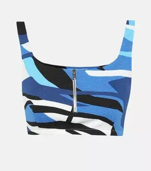 Принтованный бралетт Prada, Azzuro