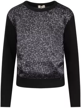 Принтованный свитер Herno, черный
