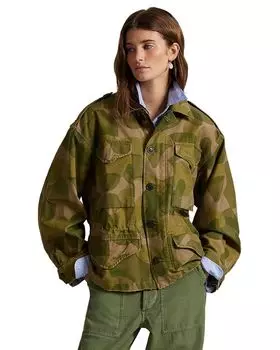 Принтованный укороченный полевой жакет Ralph Lauren, мультиколор