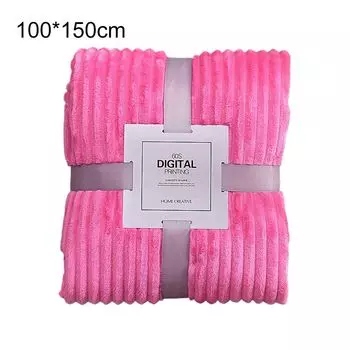 Приятное для кожи мягкое плед из полиэстера, одеяло с кондиционером для дивана, синее, размеры: 100 х 150 см. Stuttg, розовый