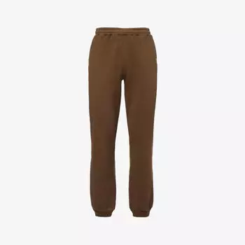 Приятные спортивные брюки из хлопкового джерси с фирменным принтом Pleasing, коричневый