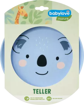 Природная тарелка синяя 1шт. babylove