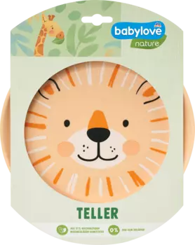 Природная тарелка желтая 1шт. babylove