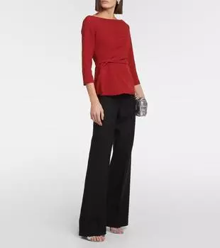 Присборенная блузка Safiyaa, бургундия