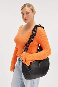 Присборенная сумка Monki, черный