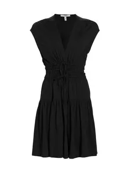 Присборенное мини-платье Tora Derek Lam 10 Crosby, черный