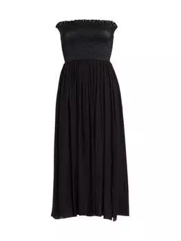 Присборенное платье без бретелек Michael Kors Collection Black