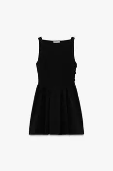 Присборенное платье для фигуристки ZARA, черный