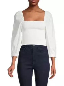 Присборенный хлопковый топ bension Joie Porcelain